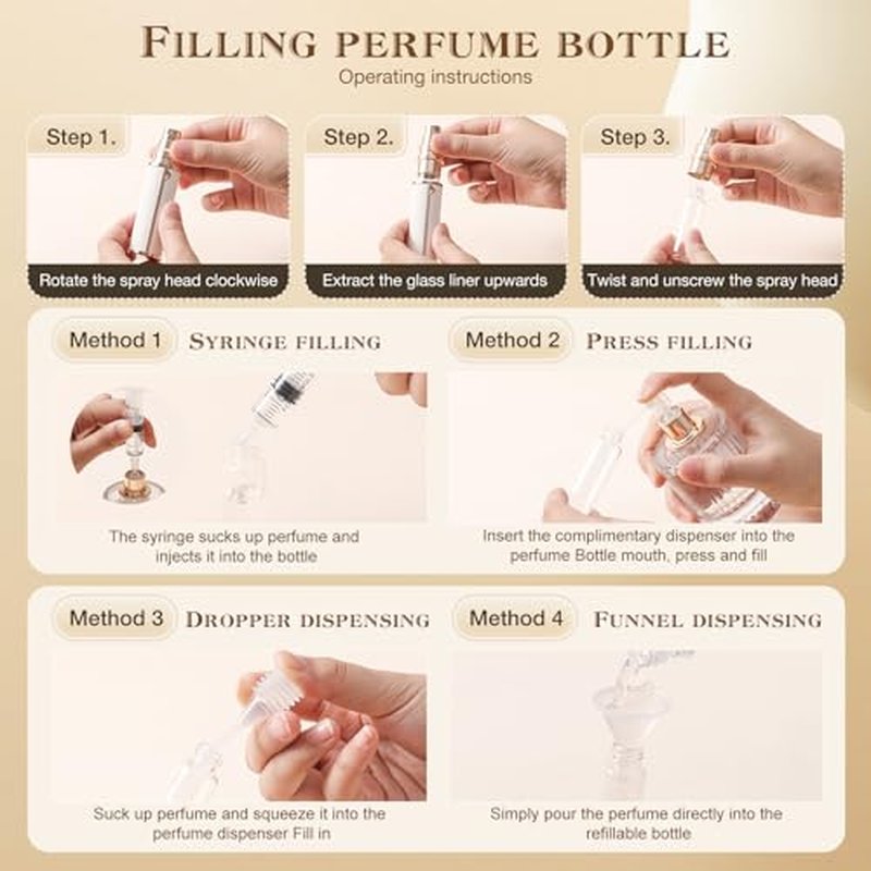 10ml Travel Perfume Atomizer Spray Bottle Refillable