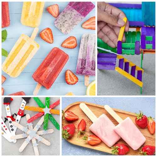 2 Style 2000 Pcs Wax Sticks for Hair Removal Splinter-Free Wooden Waxing Sticks Large Wax Applicator Sticks Wax Stick for Body and Face, Craft Sticks,Popsicle Sticks, 6-Inch & 4.5-Inch