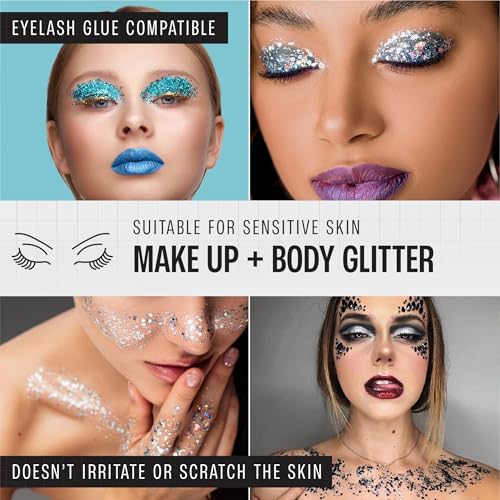 32-Pack Chunky & Fine Holographic Glitter Set
