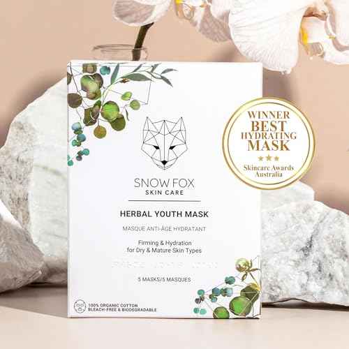 Snow Fox Herbal Youth Mask with Elasticity Production and Collagen Boost, 5-Pack