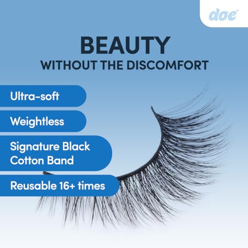 Lash Starter Pack Collection - Handcrafted Vegan Silk Strip Lashes - Lightweight and Comfortable - Available in 4 Styles: Fairy, Neo, Dawn, Dusk (Dusk Starter Pack)