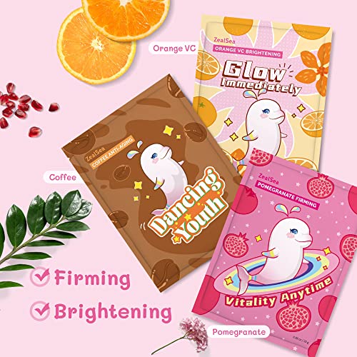 ZealSea Super Hydrating & Moisturizing Facial Sheet Mask Bundle 7 Pack Sheet Masks Plus New Releasing Magic Fun Facial Mask Collection