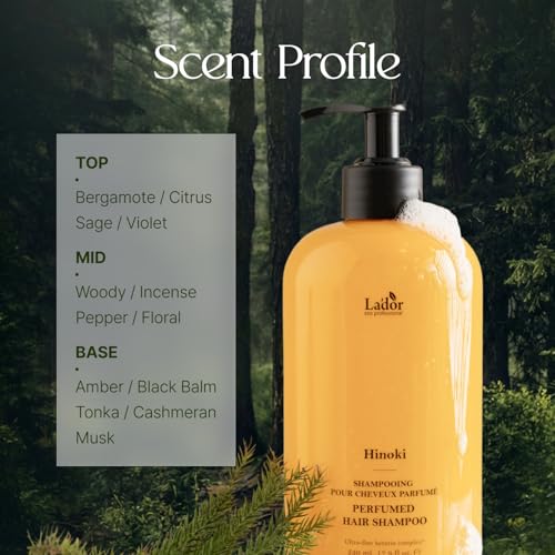 LA'DOR Hinoki Perfumed Shampoo - Keratin & Protein for Damaged Hair
