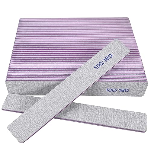 24-Pack Double-Sided Nail Files, 100/180 Grit Emery Boards