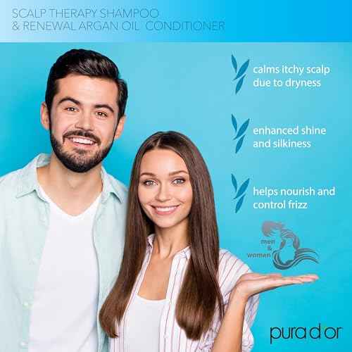 PURA D'OR 16 Oz Renewal Argan Oil Conditioner ? Sulfate-Free, Hydrating, Frizz Control, Color-Safe, with Organic Aloe Vera & Argan Oil, Nourishing & Strengthening for Dry, Damaged Hair