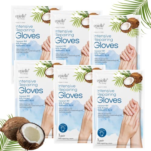 Epielle Intensive Repairing Hand Mask (6 Pairs) - Coconut Oil Gloves