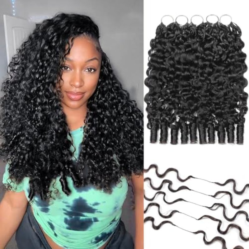 Feather Crochet Human Hair 18" Curly 125g - Knotless