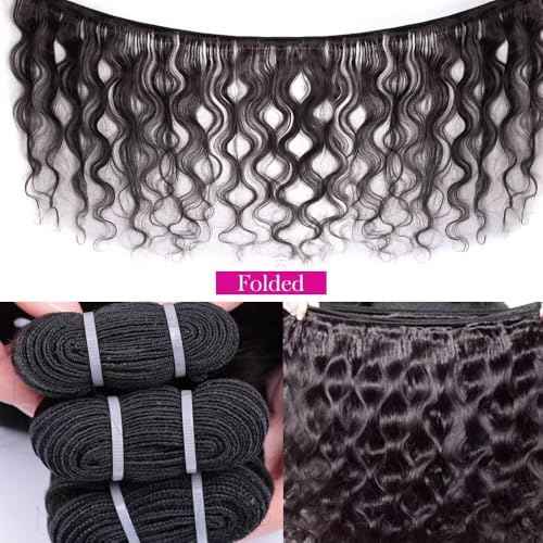 MSGEM 15A Body Wave Bundles Human Hair Brazilian Body Wave Human Hair Weave 1 bundle 22 Inch 100% Unprocessed Virgin Human Hair Extensions for Black Women Natural Color