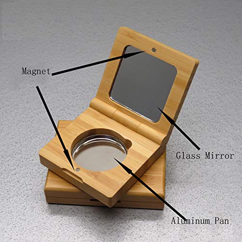 Bamboo Eyeshadow Palette Case with Mirror & Magnetic Pan