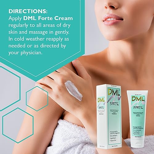 DML Forte Skin Care- Super-Hydrating Hand, Face, and Body Moisturizer/Hypoallergenic Face Moisturizer for Dry and Cracked Skin/Gentle Moisturizing Cream Safe for Faces and Sensitive Skin / 4 oz