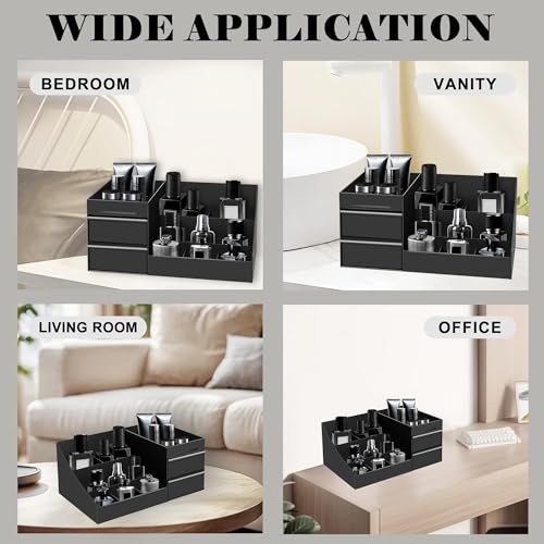 Men's Cologne Organizer with 7 Compartments & 2 Drawers