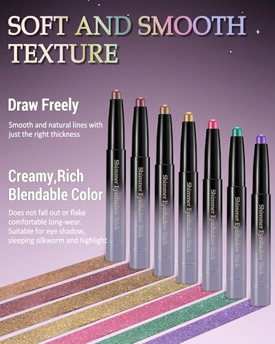 Teal Waterproof Shimmer Eyeshadow Stick – Creamy Blendable