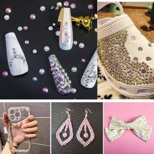 BEADSLAND SS20 Crystal AB Flatback Glass Rhinestones for Crafts - 2880 Pcs