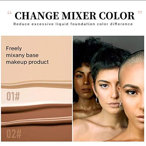 Foundation Mixer,Foundation Adjusting Drops,Color Adjusting Mixer Suitable for Liquid Mix to Match Your Unique Skin Tone ((02# Dark))