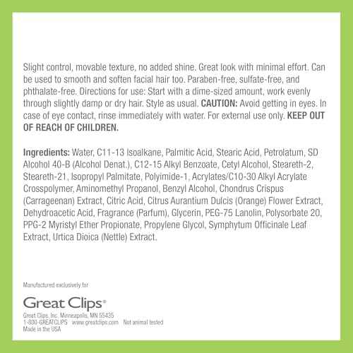 GREAT CLIPS LATITUDE Natural Style Cream | Hair Gel for Men | Low Hold + Low Shine | 5.1oz