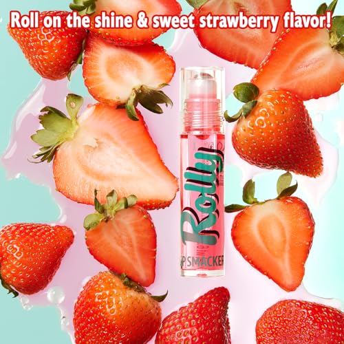 Lip Smacker Rolly Lip Gloss - Strawberry - 0.2 Fl Oz - Classic Roller-Ball Design