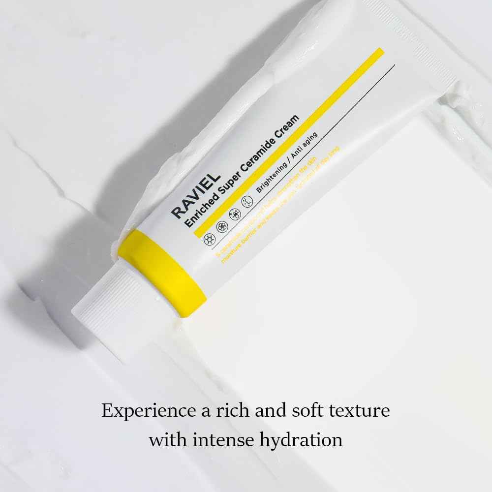 RAVIEL Enriched Super Ceramide Cream | Skin Barrier moisturizer | Hydrating Nourishing with Hyaluronic Acid, Niacinamide for Sensitive skin | Korean skin care (1.69Fl. Oz, Pack of 2)