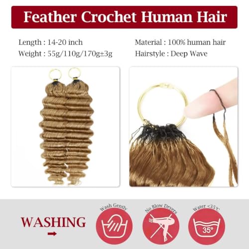 18-Inch Miracle Invisible Knots Crochet Hair - 100% Human Hair