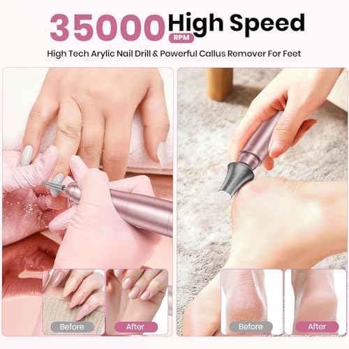 Cordless Nail Drill 35000RPM with LCD Display