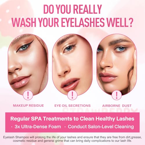 Whipped Lash Extension Shampoo Cream - 100ml with Brush