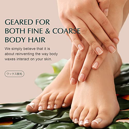 KOTAMU Hard Wax Beads for Hair Removal - 1lb Sensitive Skin Thick Hair Formula for Full Body, Face, Chest, Back, Leg, Bikini Brazilian Waxing - Wax Refill for Women and Men
