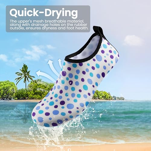 SEEKWAY Water Shoes Women Men Adult Quick-Dry Aqua Socks Barefoot Non Slip for Beach Swim River Pool Lake surf Black Size SK002