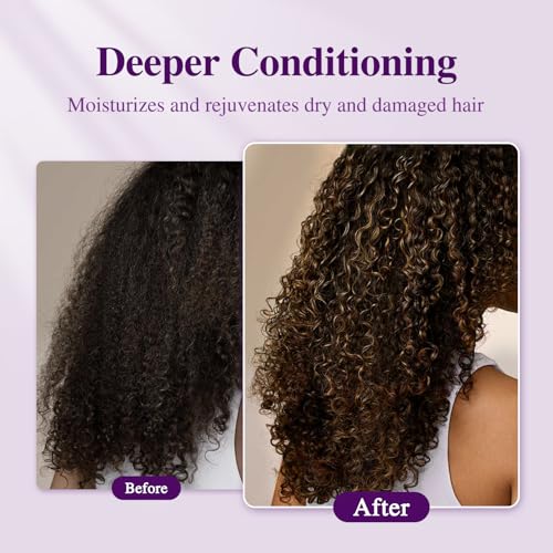 Aopow Purple 10-Level Heated Steam Cap for Deep Conditioning & Hair Steaming