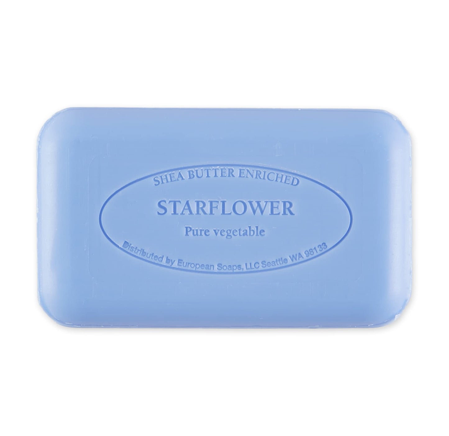 Pre de Provence Artisanal Soap Bar, Natural French Skincare, Enriched with Organic Shea Butter, Quad Milled for Rich, Smooth & Moisturizing Lather, Starflower, 5.3 Ounce