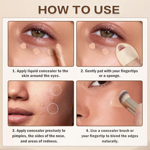 Dual-End Concealer Stick - Liquid & Balm for Full Coverage