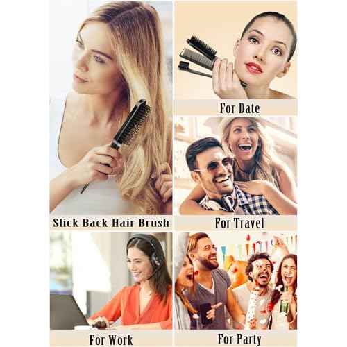 Hair Wax Stick - Slick Back Hair Brush Set 6Pcs, Wax Stick for Hair Flyaways, Bun Accessories, Non-greasy Styling Cream for Women, Kids & Teen Girls