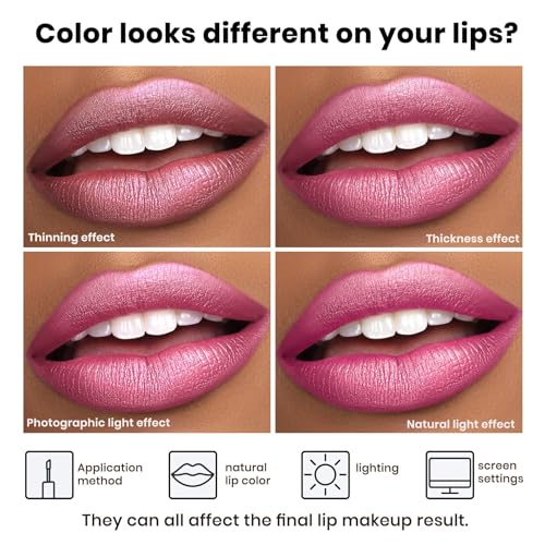 Nude Pink Metallic Shimmer Liquid Lipstick - Long Wear