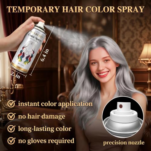 Washable Temporary Hair Color Spray - Instant Dye for Kids & Adults