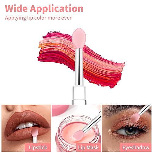Reusable Lip Mask Applicators - 6 Pcs Silicone Lip Gloss & Lipstick Brush Set - Variation of THIS listing
