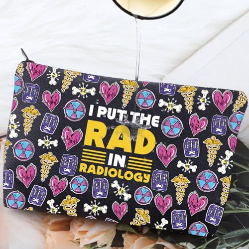 G2TUP Radiology Technologist Cosmetic Bag X-ray Tech Gift Radiology Tech Zipper Pouch I Put The Rad In Radiology (Rad In Radiology)