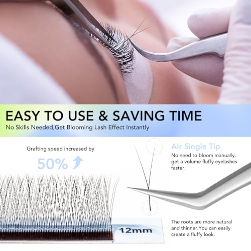2D Y Shape Lash Extensions 0.07mm C/D Curl 8-12mm