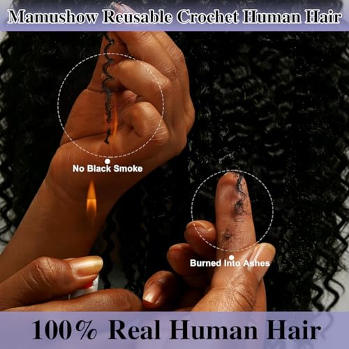 Water Wave Crochet Hair 18 Inch 120g Human Hair Extensions