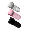 3-Pack Adjustable Terry Cloth Headband with Magic Tape