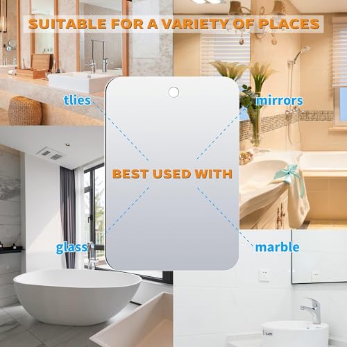 Shatterproof Fogless Shower Mirror for Shaving & Makeup, 8x6"