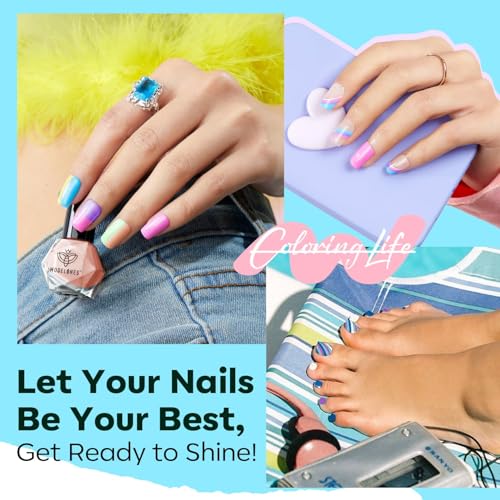 Modelones Pastel Macaron Nail Polish Set A07-Macaron, 6 Quick Dry Colors for Summer & Gift