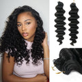 20" Human Crochet Hair Extensions - Knotless Loose Deep Wave