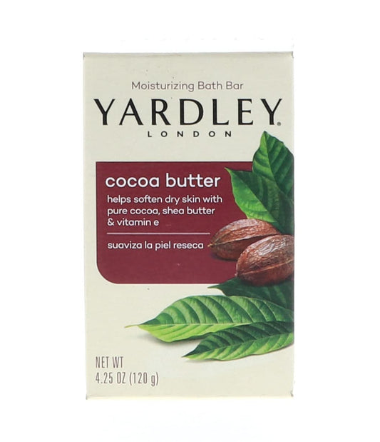 Yardley London Pure Cocoa Butter & Vitamin E Bar Soap, 4.25 Ounces /120 G (Pack of 2)