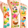 96 Pre-Cut Hawaiian Temporary Tattoos for Kids