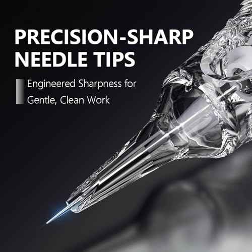 BIGWASP Classic 20Pcs 1211RS Tattoo Cartridge Needles 11RS #12 Standard Disposable 11 Round Shader Cartridges for Tattoo Machine Pen