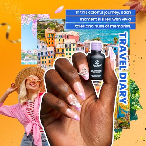 Beetles Gel Polish Nail Tips Kit - 256pcs Square Short with 35 Colors