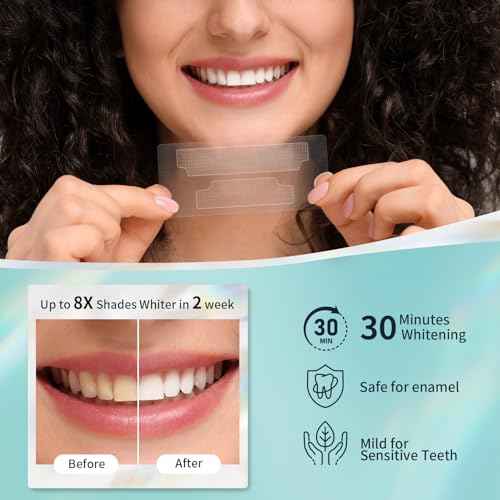 Teeth Whitening Strips 7 Treatments Kit - Contain Teeth Whitening Pen£¬Sensitive Teeth Whitener, Non-Slip, Dry Strip Technology for Coffee, Wine, Tobacco, and Other Stains (14 Strips)