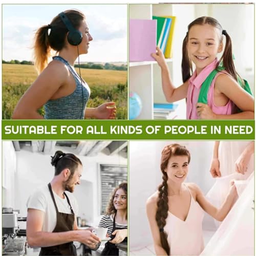 Reusable Black Elastic Hair Ties for Women & Kids - No Metal, 100 Pack, 4MM