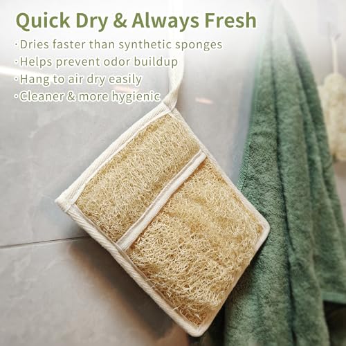 Egyptian Loofah Soap Bag - Natural Exfoliating Pouch (2 Pack)