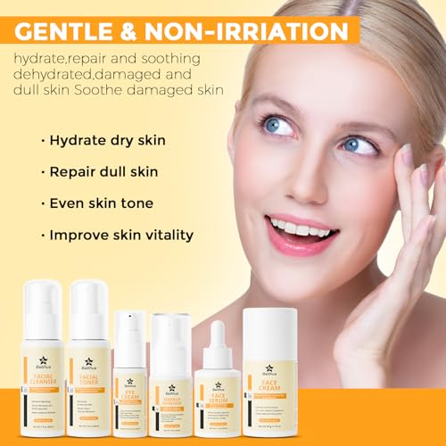Snail Mucin Facial Travel Size Skin Care Set Kit for Women Teen Glass Skincare Routine Gift Set for Womens Mom Wife Teenager Girl Birthday Trendy Stuff Christmas Gifts Stocking Stuffers