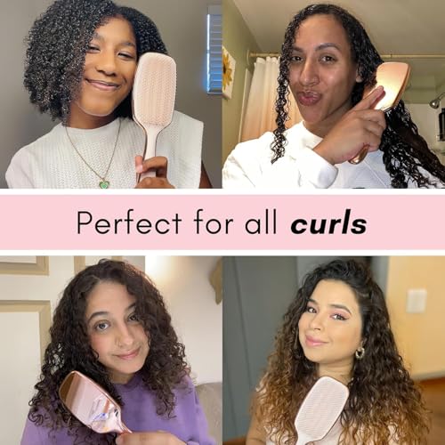 Lily England Detangling Brush for Curly Hair - Wet & Dry Rose Gold