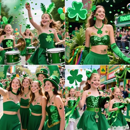 St Patrick's Day Temporary Tattoos - 20 Sheets Shamrock